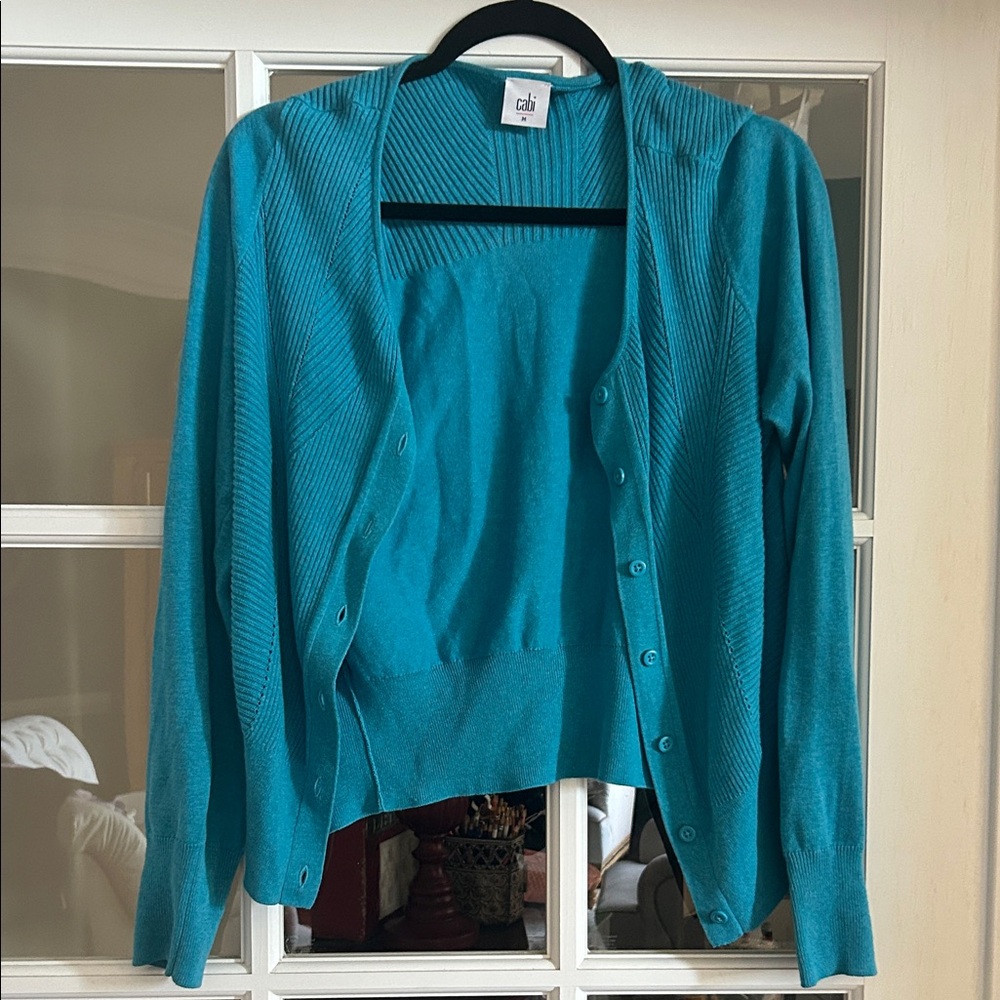 CAbi Vibrant Blue Cardigan Sweater